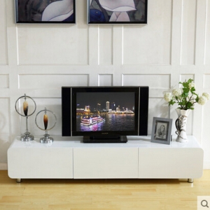 现代白色烤漆时尚地柜电视柜