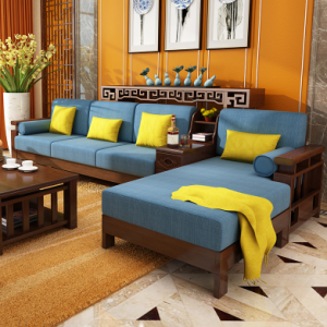 预售-现代中式实木沙发组合