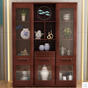 预售-现代中式实木酒柜