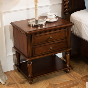 预售-美式实木床头柜