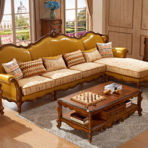 预售-欧式实木雕花沙发组合3+贵