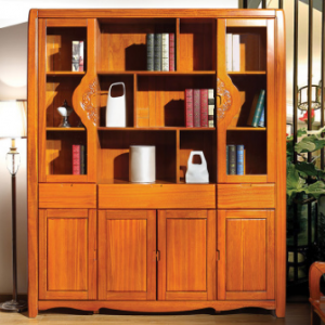 预售-中式全实木组合书柜