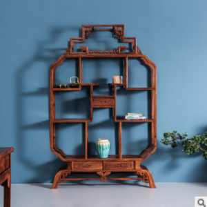 预售-中式古典实木红木置物架