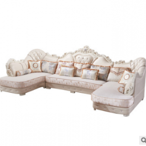 预售-欧式奢华实木布艺沙发组合贵+3+贵