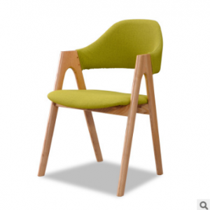 预售-北欧简约实木框架布艺椅