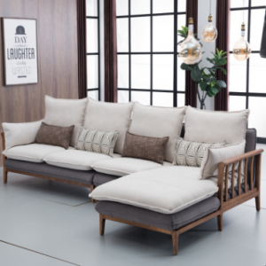 预售-北欧实木可拆洗布艺沙发组合3+贵
