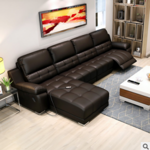 预售-现代简约电动功能真皮沙发组合3+贵