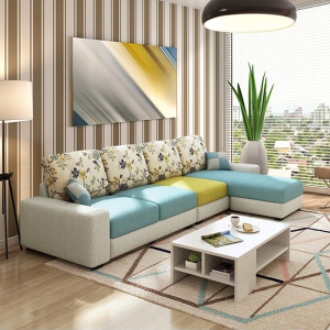 预售-沙发小户型客厅经济型布艺沙发组合 现代简约可拆洗转角沙发