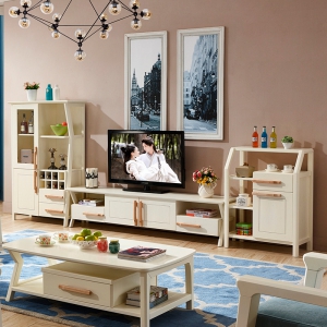 预售-北欧实木电视柜 现代简约客厅橡木大小户型茶几电视柜组合储物柜