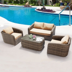 Preorder-outdoor two-seat sofa+2 armchairs+coffee table