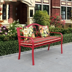 预售-铁艺公园椅户外长椅 庭院花园阳台小区长椅休闲双人椅长凳子防锈