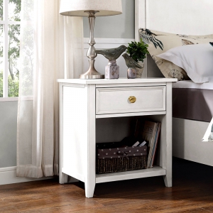预售-美式实木床头柜简约组装床头边柜欧式卧室迷你储物柜