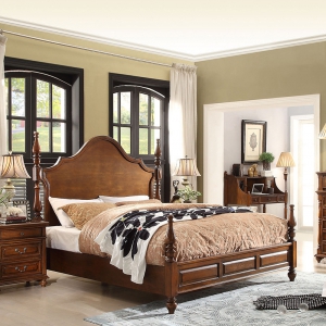 预售-美式实木床双人床1.8 1.5米美式乡村家具欧式布艺床