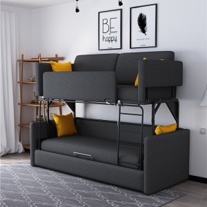 预售-北欧沙发床可折叠客厅三人双人两用多功能沙发小户型上下床布艺床