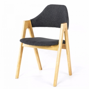 预售-实木餐椅靠背电脑椅餐厅咖啡椅布艺北欧奶茶店休闲椅