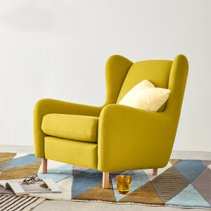 预售-北欧单人沙发椅现代简约小沙发时尚休闲老虎椅小户型客厅懒人躺椅