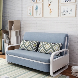 预售-现代布艺沙发床折叠拆洗多功能小户型出租屋乳胶坐卧两用沙发床