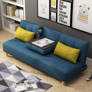 预售-布艺沙发客厅整装现代简约北欧多功能折叠床懒人小户型双人沙发