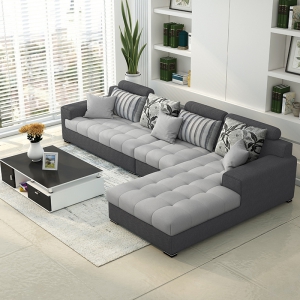 预售-布艺沙发简约现代北欧可拆洗大小户型客厅贵妃家具组合整装布沙发