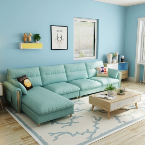 预售-北欧风布艺沙发小户型沙发客厅整装省空间三人乳胶沙发组合经济型
