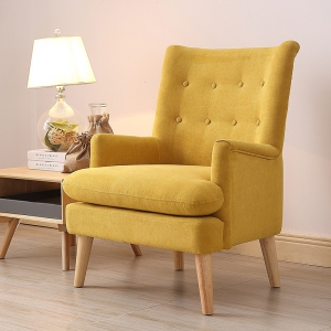 预售-现代简约单人沙发 小户型布艺客厅咖啡店卧室北欧 沙发椅