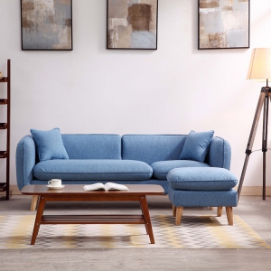预售-现代简约小户型客厅沙发组合日式北欧成套家具新款布艺三人位沙发