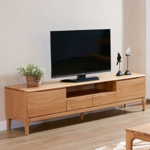 预售-北欧纯实木电视柜茶几白橡木现代简约
