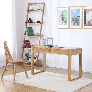 预售-北欧实木书桌简约现代电脑桌家用白橡木办公桌书房写字台