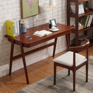 预售-实木书桌简约家用学生写字桌现代办公桌北欧电脑台式桌卧室小书桌