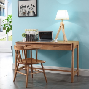 预售-北欧白蜡木实木书桌卧室书房实木电脑桌实木写字桌