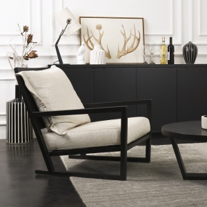 预售-现代中式休闲实木沙发北欧单人沙发椅日式围椅简约会客椅洽谈沙发