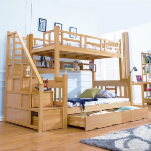 预售-儿童床全实木多功能子母床双层高低子母床简约经济型储物床