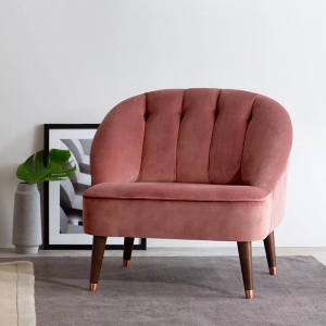 预售-简约现代布艺沙发 北欧实木脚沙发椅 小板凳家具客厅单人布艺椅子