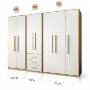 【A.SG】北欧衣柜简约现代经济型组装卧室柜子实木质整体组合三四门大衣橱