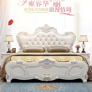 【A.SG】现代简约欧式床实木床轻奢主卧成人双人床米床1.8米床公主床婚床