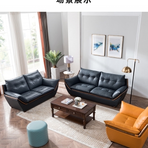 【A.SG】美式轻奢真皮沙发头层牛皮客厅现代简约小户型意式三人沙发组合