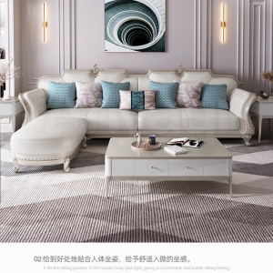 【A.SG】2022新款美式沙发轻奢真皮转角客厅现代简约复古实木欧式组合家具