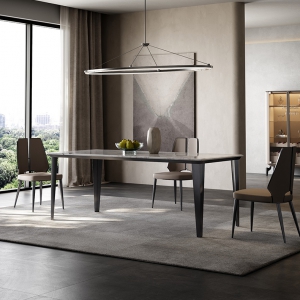 【A.SG】大理石餐桌天然高级感轻奢长方形饭桌设计师现代新款意式极简餐桌