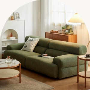 【A.SG】布艺沙发家用小户型客厅羊羔绒沙发现代简约三人位直排沙发