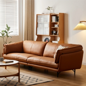 【A.SG】真皮沙发现代轻奢小户型三人沙发家用客厅意式极简皮艺沙发