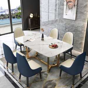 【A.SG】轻奢大理石餐桌椅组合长方形现代简约家用小户型北欧ins风网红款