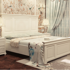 【A.SG】美式乡村实木床白色1.8米主卧室现代简约双人床田园风格家具
