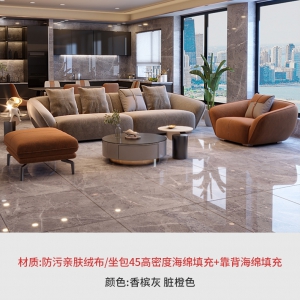 【A.SG】现代极简沙发高回弹海绵沙发小户型羽绒沙发