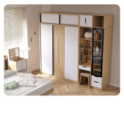 【A.SG】衣柜小户型家用卧室推拉门组合柜子原木色家具移门双人储物柜