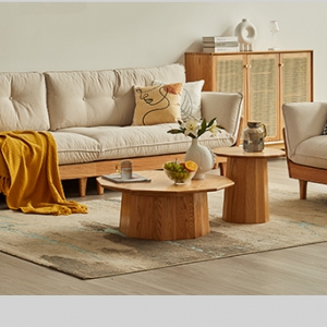 【A.SG】实木沙发现代简约家用客厅红橡木布艺沙发日式原木小户型家具