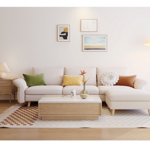 【A.SG】北欧布艺沙发现代简约小户型客厅直排沙发奶油风网红三人沙发