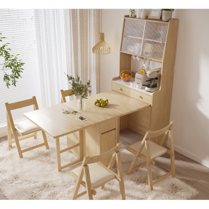【A.SG】折叠餐桌现代简约小户型家用可移动伸缩多功能实木饭桌椅组合