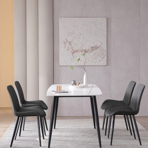 【A.SG】轻奢岩板餐桌现代简约家用小户型吃饭桌子长方形北欧餐桌椅
