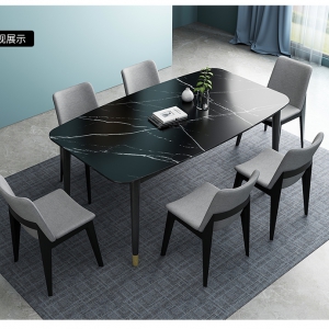 【A.SG】轻奢大理石餐桌椅现代简约实木小户型饭桌家用餐桌椅组合家具
