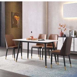 【A.SG】岩板餐桌意式轻奢极简现代简约餐厅家用长方形饭桌子椅组合